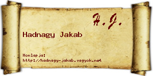 Hadnagy Jakab névjegykártya
