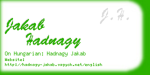 jakab hadnagy business card